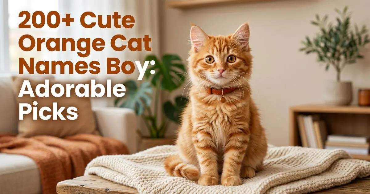 Cute Orange Cat Names Boy