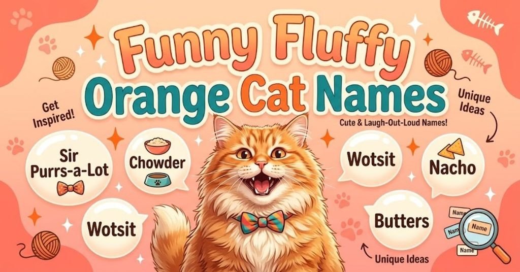 Funny Fluffy Orange Cat Names