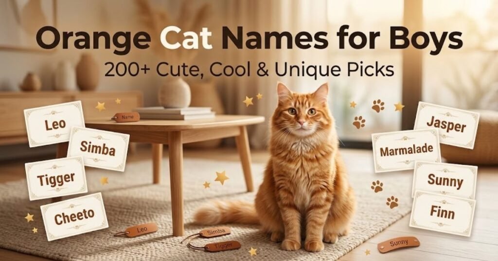 Orange Cat Names for Boys