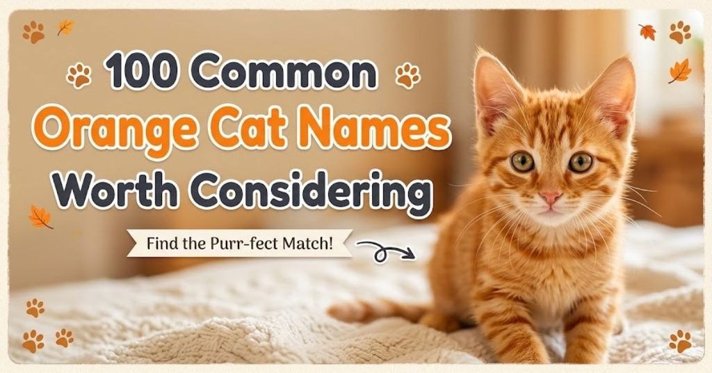 Common Orange Cat Names Worth Considering