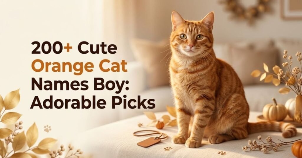 Funny Orange Cat Names Male