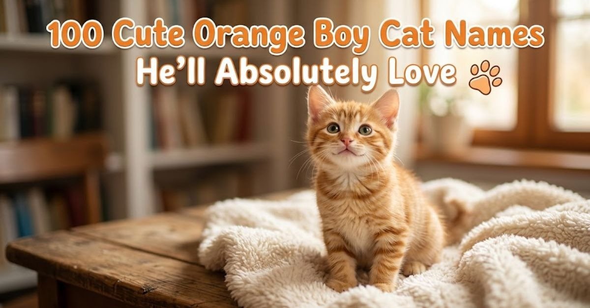 Cute Orange Boy Cat Names