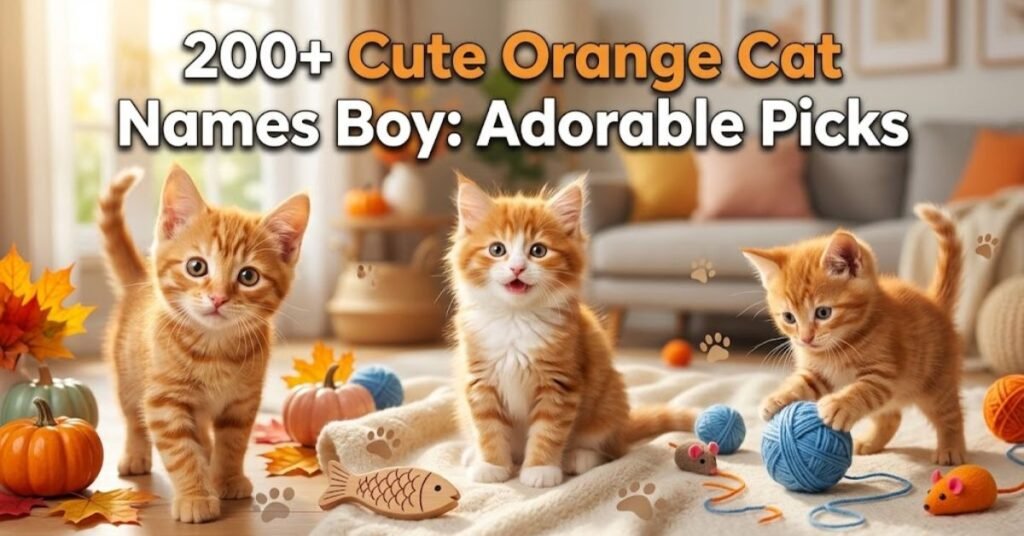 Orange Cat Names for Boys