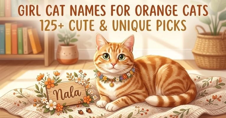 Girl Cat Names for Orange Cats