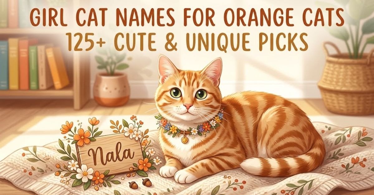 Girl Cat Names for Orange Cats