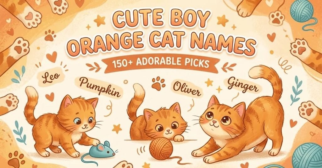 Cute Boy Orange Cat Names