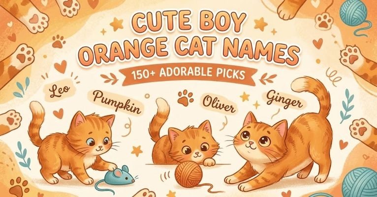 Cute Boy Orange Cat Names