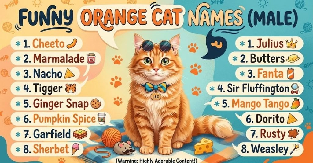 Funny Orange Cat Names Male