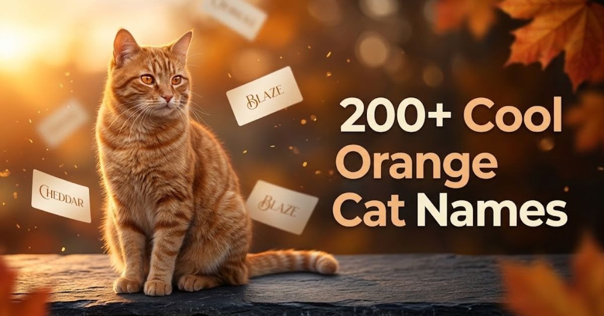 Cool Orange Cat Names