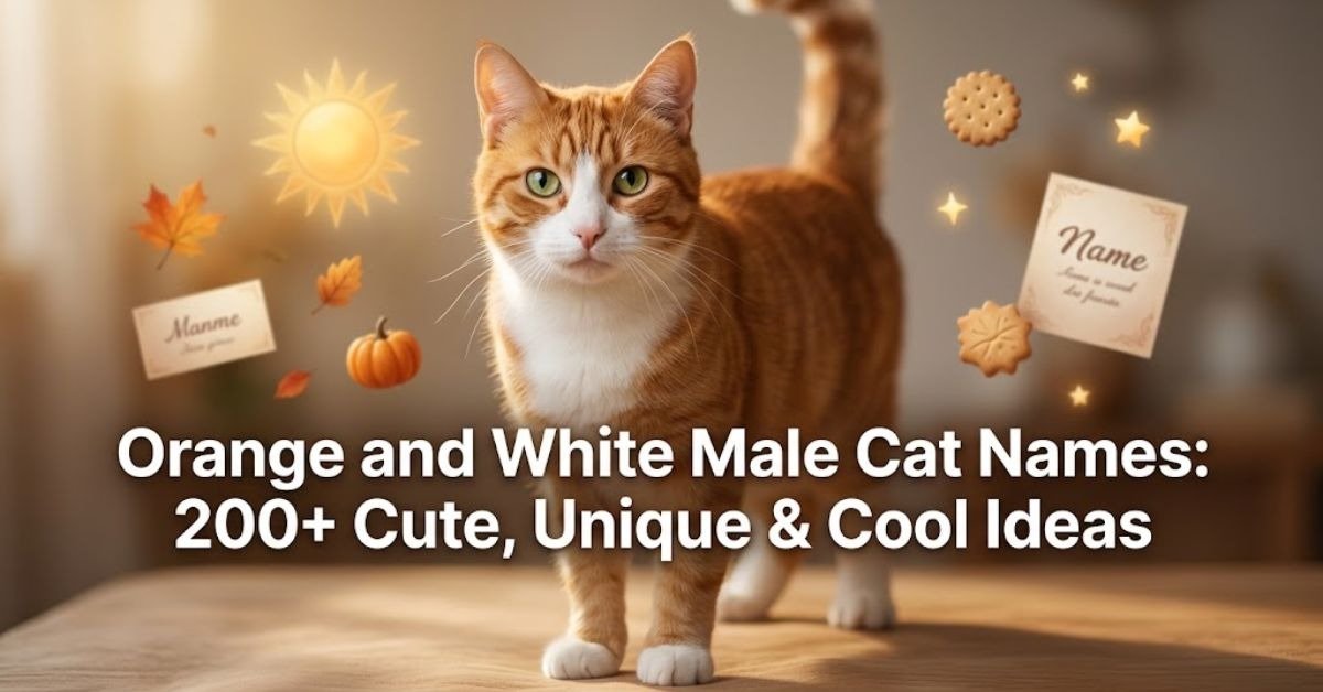 Orange and White Male Cat Names