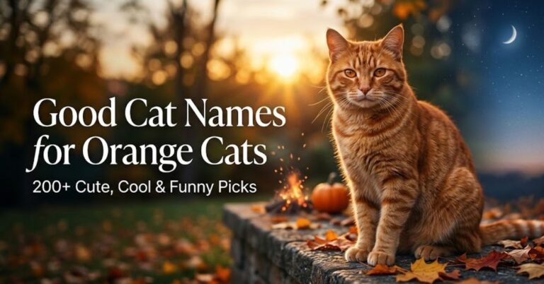 Good Cat Names for Orange Cats