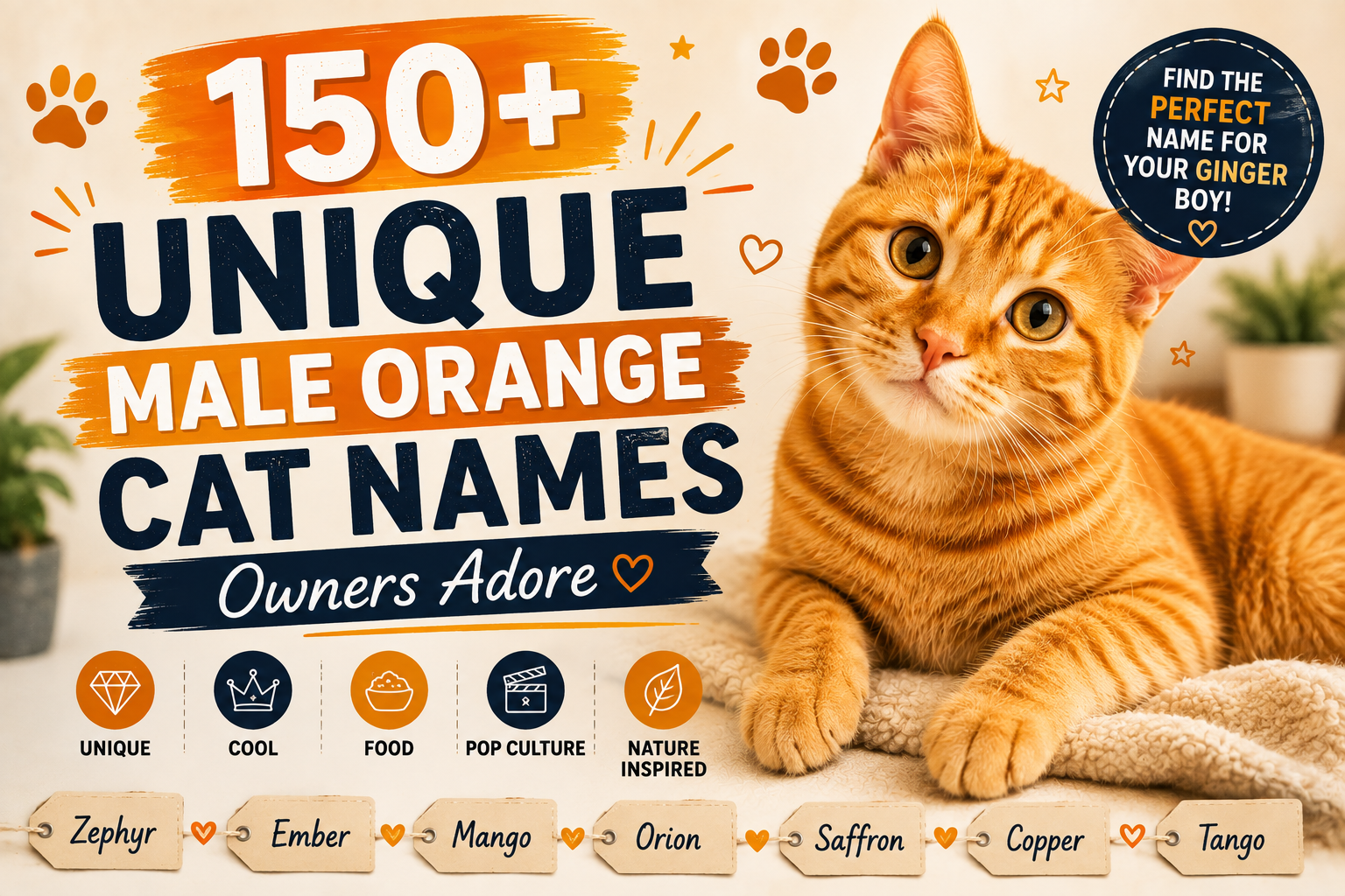 Unique Male Orange Cat Names