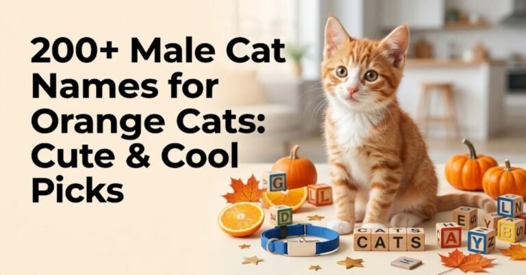 Male Cat Names for Orange Cats
