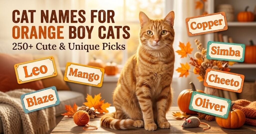 Food-Inspired Orange Cat Names
