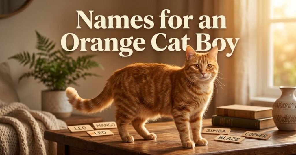 Best 25 Names for an Orange Cat Boy