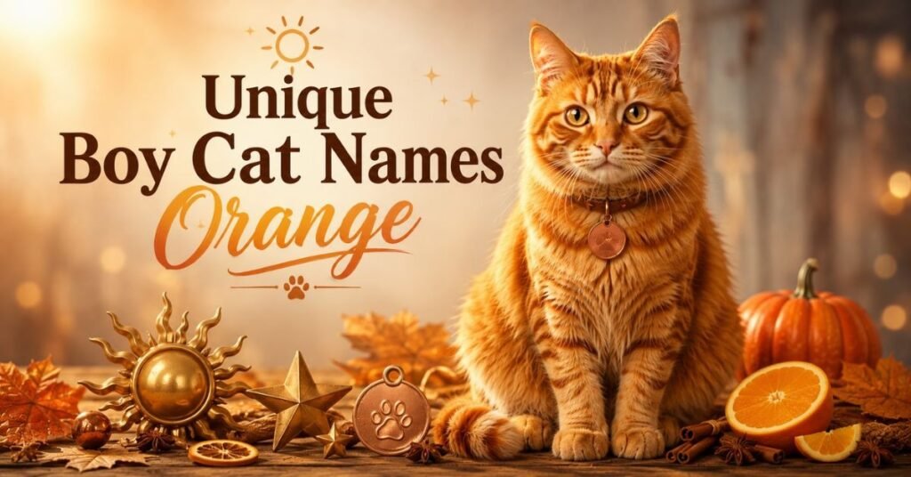 Unique Boy Cat Names Orange Cat