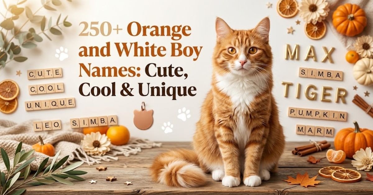 Orange and White Boy Cat Names
