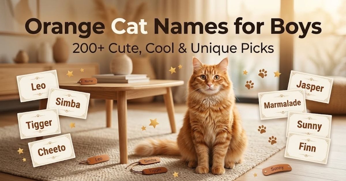 Orange Cat Names for Boys