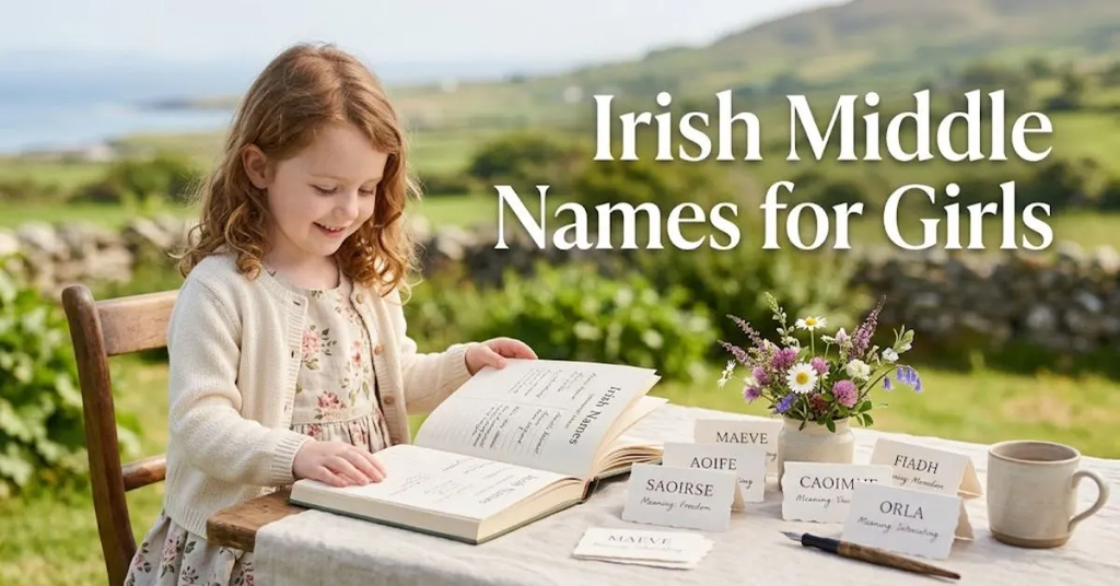 Classic & Traditional: Maeve, Saoirse, Caoimhe, Fiona.

Sweet & Charming: Orla, Niamh, Roisin, Ciara.

Unique & Meaningful: Sorcha, Aoife, Aisling, Bridget.