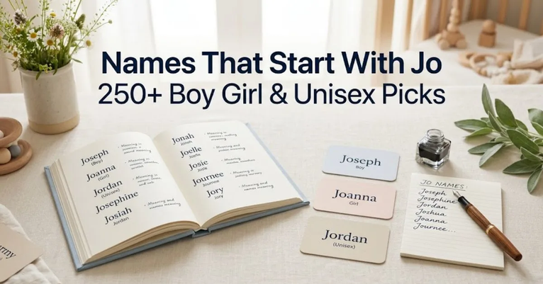 Boy Names: Joseph, Jonah, Joshua, Josiah, Jude. Girl Names: Josephine, Jolene, Jordan, Jocelyn, Johanna. Unisex Names: Jo, Joey, Joan, Jodie, Journee.