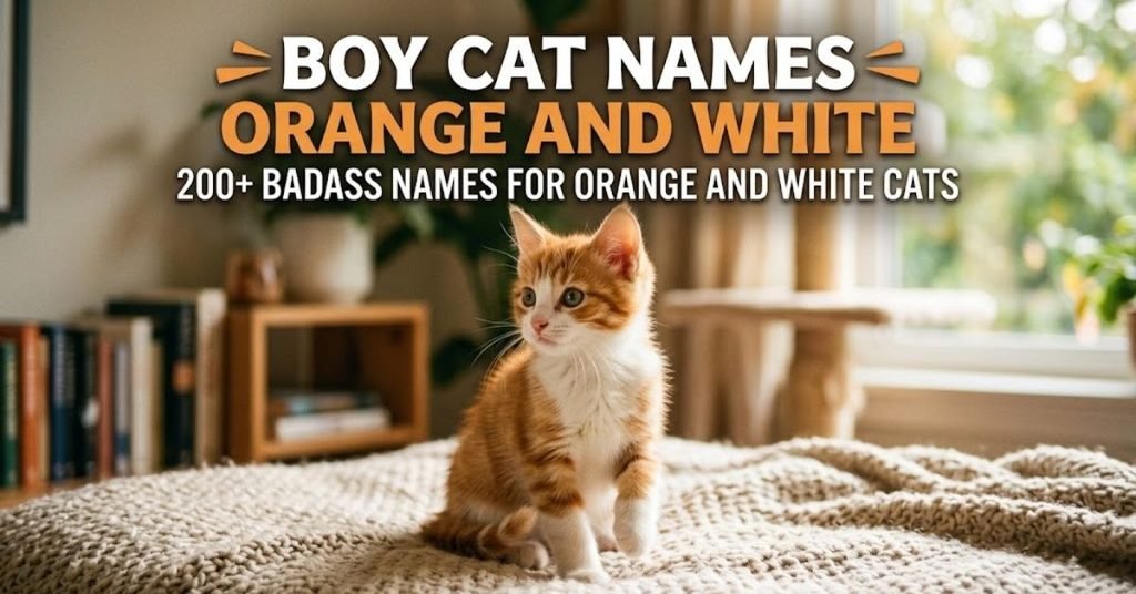 Badass Names for Orange and White Cats