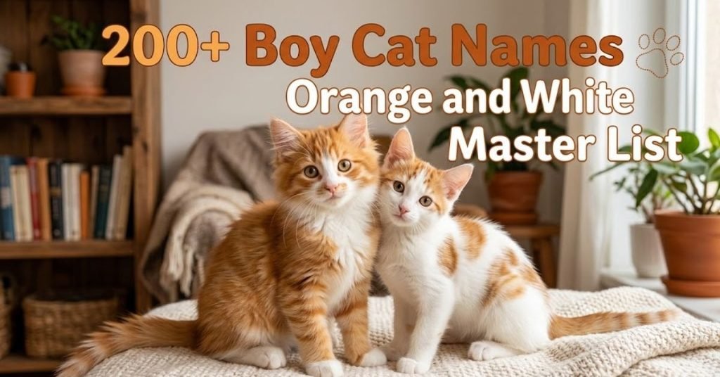 Boy Cat Names Orange and White Master List