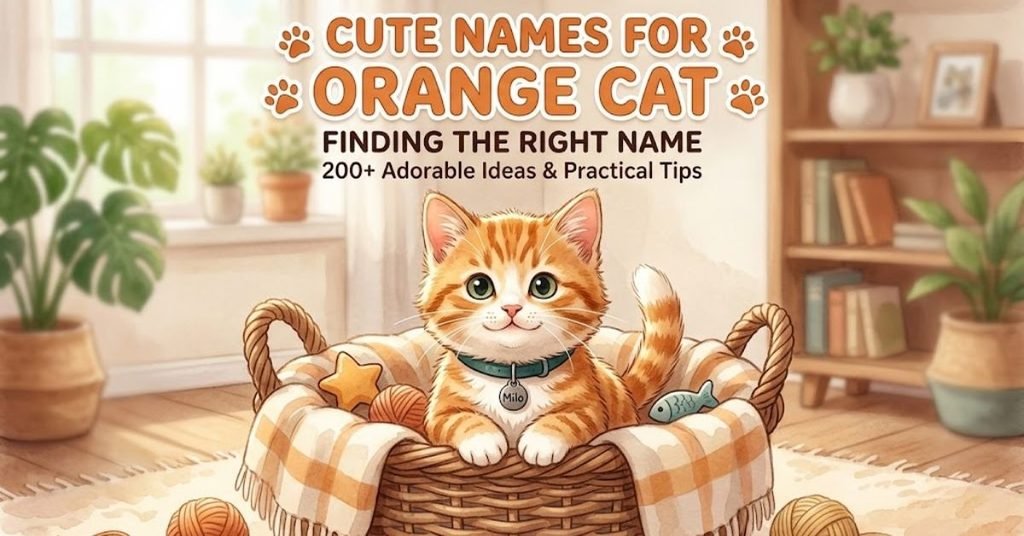 Cute Names for Orange Cat Finding the Right Name