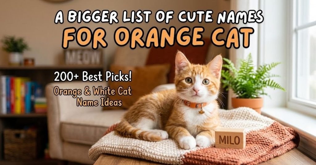 A Bigger List of Cute Names for Orange Cat