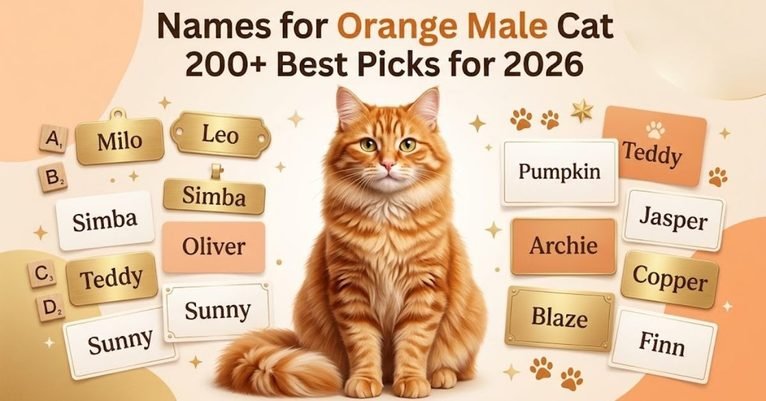 Option 1 (SEO-Friendly): "200 plus best orange male cat names for 2026" Option 2 (Descriptive): "Graphic displaying 200 plus top picks for orange male cat names in 2026" Option 3 (Short & Direct): "200 best orange male cat names 2026 header" Option 4 (Detailed): "Comprehensive list of over 200 best naming ideas for male orange cats in 2026"