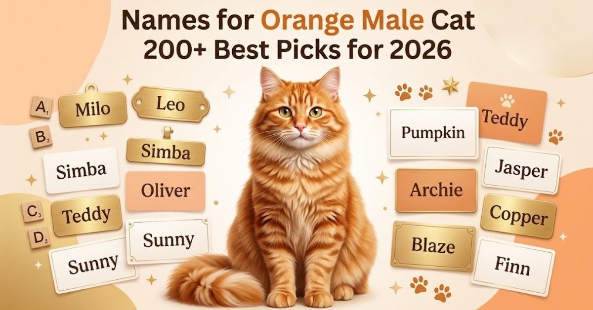 Option 1 (SEO-Friendly): "200 plus best orange male cat names for 2026" Option 2 (Descriptive): "Graphic displaying 200 plus top picks for orange male cat names in 2026" Option 3 (Short & Direct): "200 best orange male cat names 2026 header" Option 4 (Detailed): "Comprehensive list of over 200 best naming ideas for male orange cats in 2026"