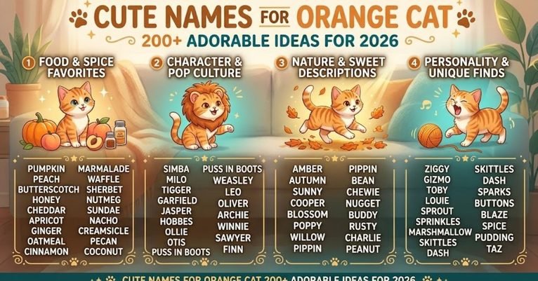 Cute Names for Orange Cat
