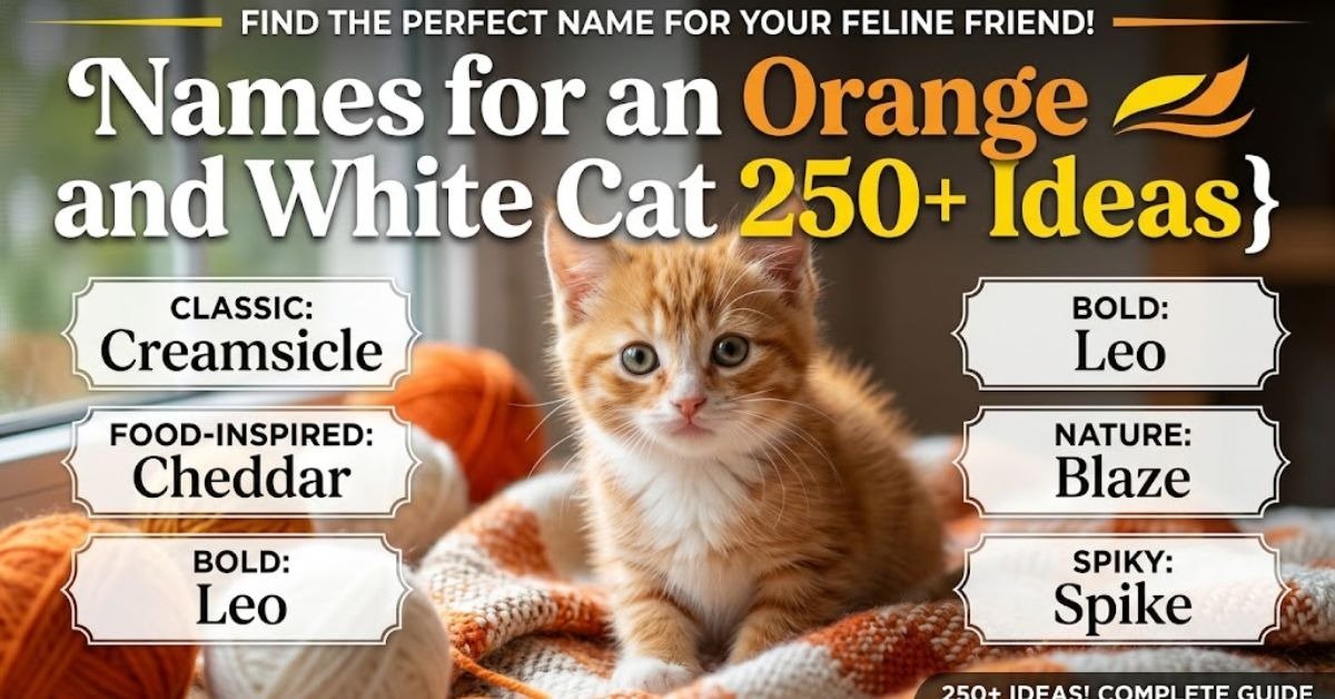 Names for an Orange and White Cat