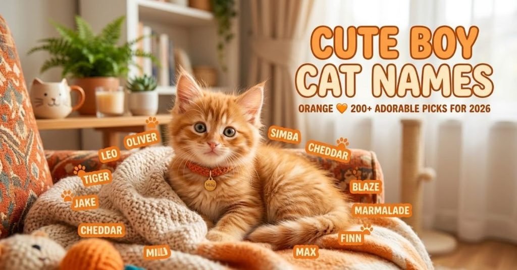 Cute Boy Cat Names Orange
