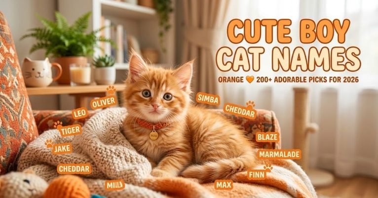 Cute Boy Cat Names Orange