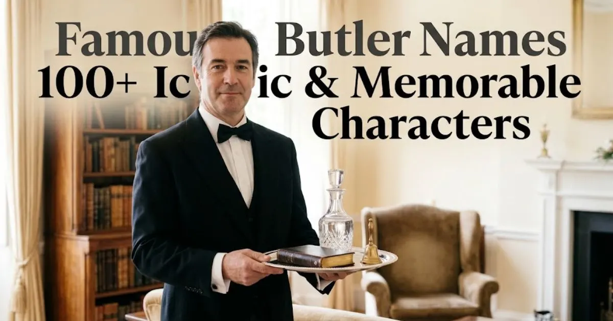 Literary_Luminaries: Features iconic fictional manservants like Jeeves and Alfred, who became legends through their wit, loyalty, and unparalleled competence. Personality_Traits: Explores original butler names inspired by distinct character traits, such as unshakeable calm, sharp intellect, and fierce devotion. Original_Styles: Provides a collection of unique butler names drawing inspiration from the timeless, sophisticated styles of famous fictional counterparts.
