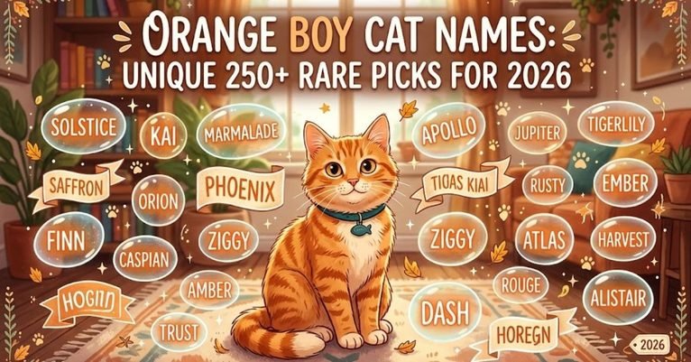 Orange Boy Cat Names Unique