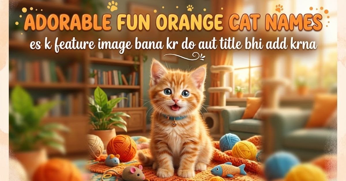 Adorable Fun Orange Cat Names