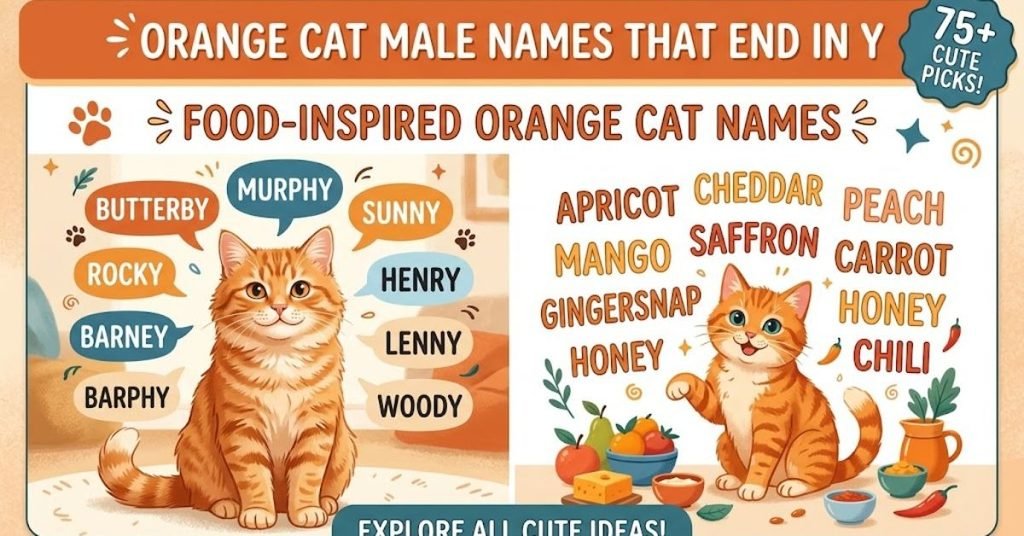 Orange Cat Male Names That End in Y