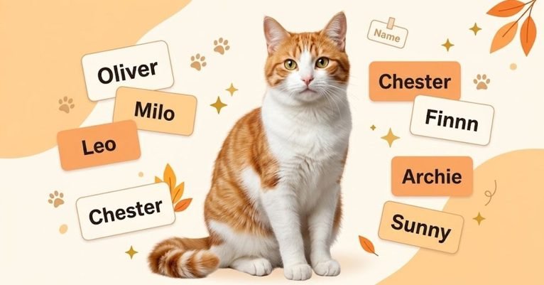 White and Orange Cat Names Male