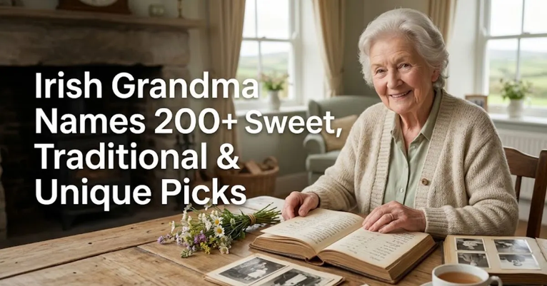 Traditional & Classic: Nana, Seanmháthair, Granny, Mamó. Sweet & Loving: Nanna, Grand-Mammy, Little Mom, Dearest. Unique & Irish: Bridget, Kathleen, Eileen, Moira.